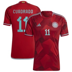 Juan Cuadrado Colombia National Team adidas 2022/23 Away Replica Player Jersey - Red