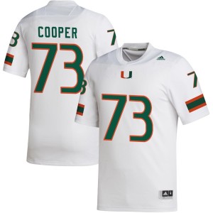 Anez Cooper Miami Hurricanes adidas NIL Replica Football Jersey - White