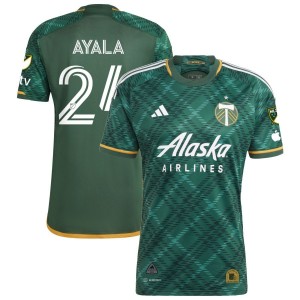 David Ayala Portland Timbers adidas 2023 Portland Plaid Kit Authentic Jersey - Green
