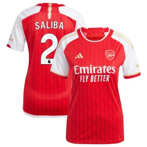 William Saliba  Arsenal adidas Women's 2023/24 Home Replica Jersey - Red