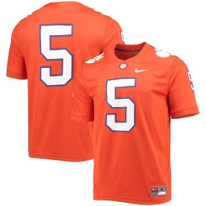 Men's Nike #5 Orange Clemson Tigers Game Jersey