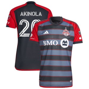 Ayo Akinola Toronto FC adidas 2023 Club Kit Authentic Jersey - Gray