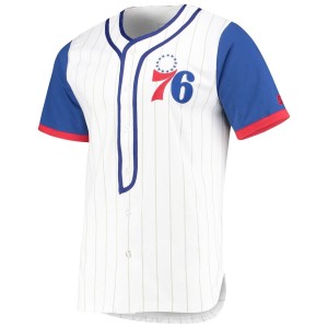 Men's  Starter 76ers Scout Baseball Fashion Jersey - White