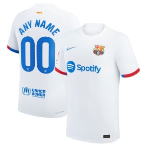 Barcelona Nike 2023/24 Away Custom Authentic Jersey - White