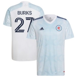 Kendall Burks Chicago Fire adidas 2022 Lakefront Kit Replica Jersey - White
