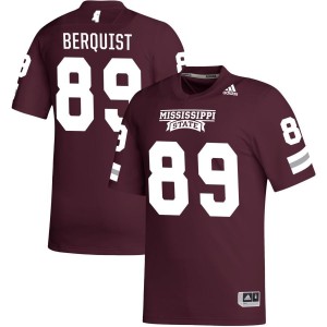 Andrew Berquist Mississippi State Bulldogs adidas NIL Replica Football Jersey - Maroon