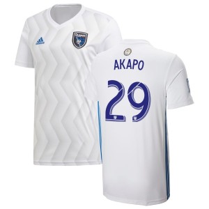 Carlos Akapo San Jose Earthquakes adidas 2019 Replica Secondary Jersey - White