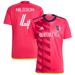 Joakim Nilsson St. Louis City SC adidas 2023 CITY Kit Replica Jersey - Red