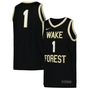 Wake Forest Demon Deacons Nike Replica Basketball Jersey - Black