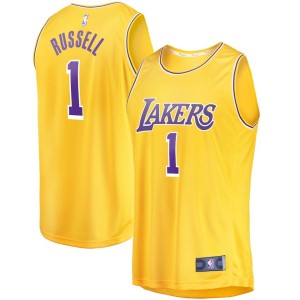 Men's Fanatics Branded  D'Angelo Russell  Gold Los Angeles Lakers Fast Break Player Jersey - Icon Edition