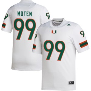 Ahmad Moten Miami Hurricanes adidas NIL Replica Football Jersey - White