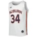 #34 Auburn Tigers Under Armour Youth Replica Team Basketball Jersey - White
