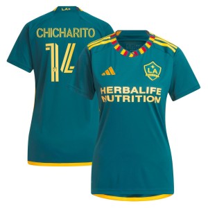 Chicharito LA Galaxy adidas Women's 2023 LA Kit Replica Player Jersey - Green
