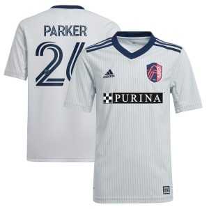 Tim Parker St. Louis City SC adidas Youth 2023 The Spirit Kit Replica Jersey - Gray