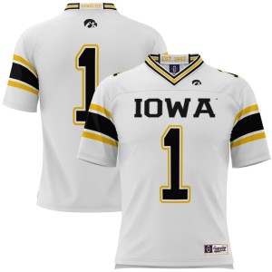#1 Iowa Hawkeyes ProSphere Football Jersey - White