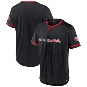 New York Red Bulls Fanatics Branded Ultimate Player Baseball Jersey - Black/Red