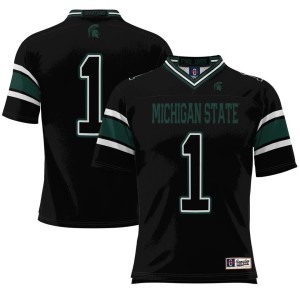 #1 Michigan State Spartans ProSphere Youth Endzone Football Jersey - Black