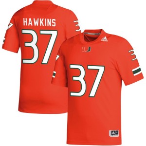 Bill Hawkins Miami Hurricanes adidas NIL Replica Football Jersey - Orange