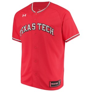 Texas Tech Red Raiders Under Armour Performance Replica Baseball Jersey - Red