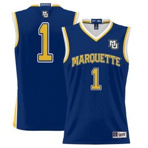 #1 Marquette Golden Eagles ProSphere Youth Basketball Jersey - Navy