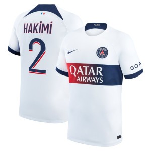 Achraf Hakimi Paris Saint-Germain Nike 2023/24 Away Stadium Replica Player Jersey - White