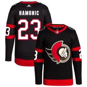 Travis Hamonic Ottawa Senators adidas Home Primegreen Authentic Pro Jersey - Black