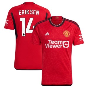 Christian Eriksen  Manchester United adidas 2023/24 Home Replica Jersey - Red