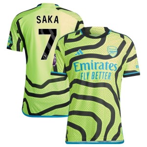 Bukayo Saka  Arsenal adidas 2023/24 Away Authentic Jersey - Yellow