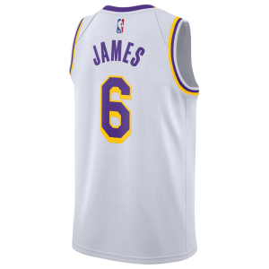 Men's James Lebron Nike Lakers 2020/21 Swingman Jersey - White