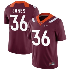 Brody Jones Virginia Tech Hokies Nike NIL Replica Football Jersey - Maroon