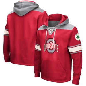 Ohio State Buckeyes Colosseum 2.0 Lace-Up Pullover Hoodie - Scarlet