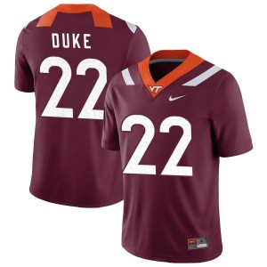 Bryce Duke Virginia Tech Hokies Nike NIL Replica Football Jersey - Maroon