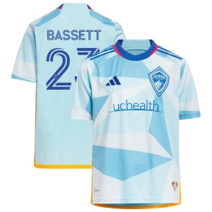 Bassett Bassett Colorado Rapids adidas Youth 2023 New Day Kit Replica Jersey - Light Blue