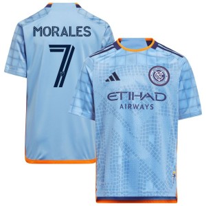 Alfredo Morales New York City FC adidas Youth 2023 The Interboro Kit Replica Jersey - Light Blue