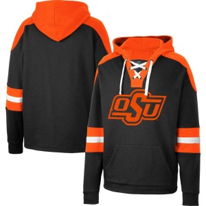 Oklahoma State Cowboys Colosseum Lace-Up 4.0 Pullover Hoodie - Black