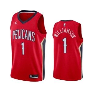 Men's New Orleans Pelicans Zion Williamson Statement Edition Jersey - Red