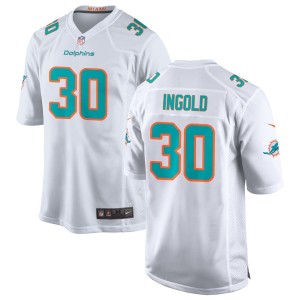 Alec Ingold Miami Dolphins Nike Game Jersey - White