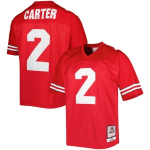 Cris Carter Ohio State Buckeyes Mitchell & Ness Authentic Jersey - Scarlet