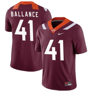 George Ballance Virginia Tech Hokies Nike NIL Replica Football Jersey - Maroon