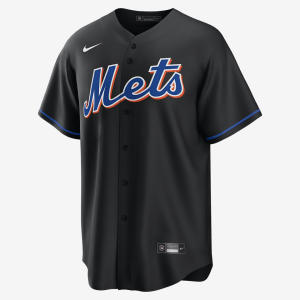 MLB New York Mets (Jacob deGrom) Men's Replica Baseball Jersey - Black