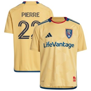 Delentz Pierre Real Salt Lake adidas Youth 2023 The Beehive State Kit Replica Jersey - Gold