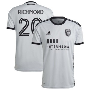 Will Richmond San Jose Earthquakes adidas 2022 The Creator Kit Replica Jersey - Gray