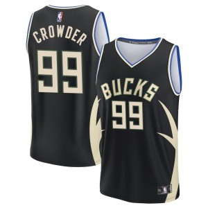 Jae Crowder  Milwaukee Bucks Fanatics Branded Youth Fast Break Jersey - Black - Statement Edition