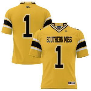 #1 Southern Miss Golden Eagles ProSphere Endzone Football Jersey - Gold