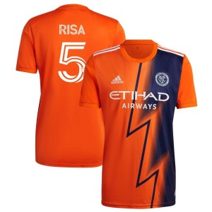 Birk Risa New York City FC adidas 2022 The Volt Kit Replica Jersey - Orange