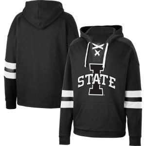 Iowa State Cyclones Colosseum Lace-Up 4.0 Pullover Hoodie - Black