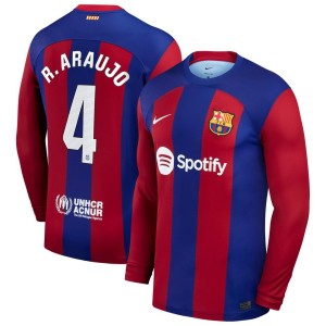 Ronald Araujo Barcelona Nike 2023/24 Home Replica Long Sleeve Jersey - Royal