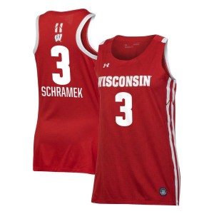 Brooke Schramek Wisconsin Badgers Under Armour Women's NIL Women's Basketball Jersey - Red