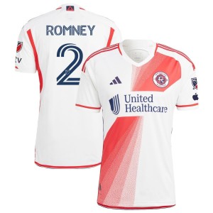 Dave Romney New England Revolution adidas 2023 Defiance Authentic Jersey - White