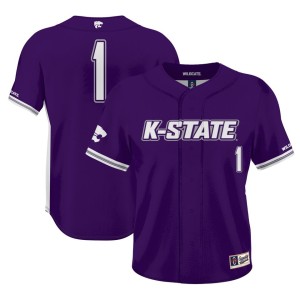 #1 Kansas State Wildcats ProSphere Baseball Jersey - Purple